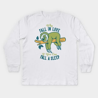 Sleepy Sloth Kids Long Sleeve T-Shirt